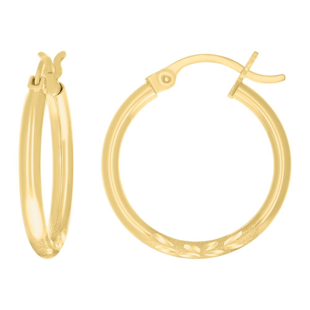 10kt 10k Yellow Gold Womens Round Tube Hoops Huggies Earrings